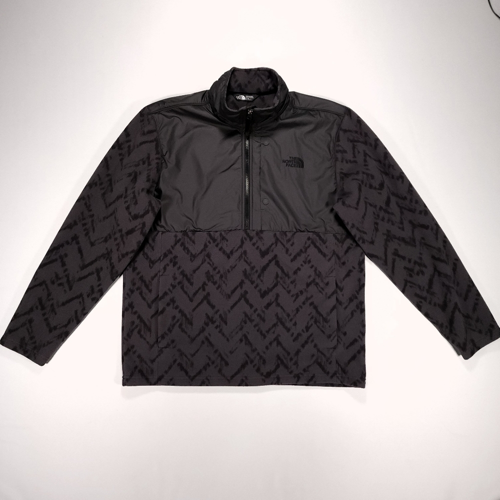 The North Face 1/2 Zip Pullover Fleece Mens XL Black Gray Great Condition!